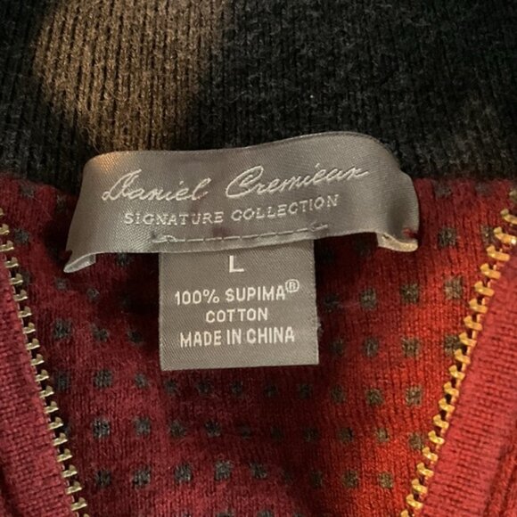 Daniel Cremieux Signature Collection Large 100% Supima Cotton Red Vest Sweater - Picture 4 of 5